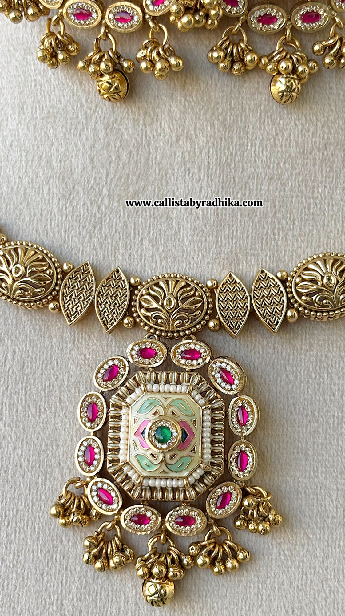 Rajwadi Meenakari Jadau Necklace