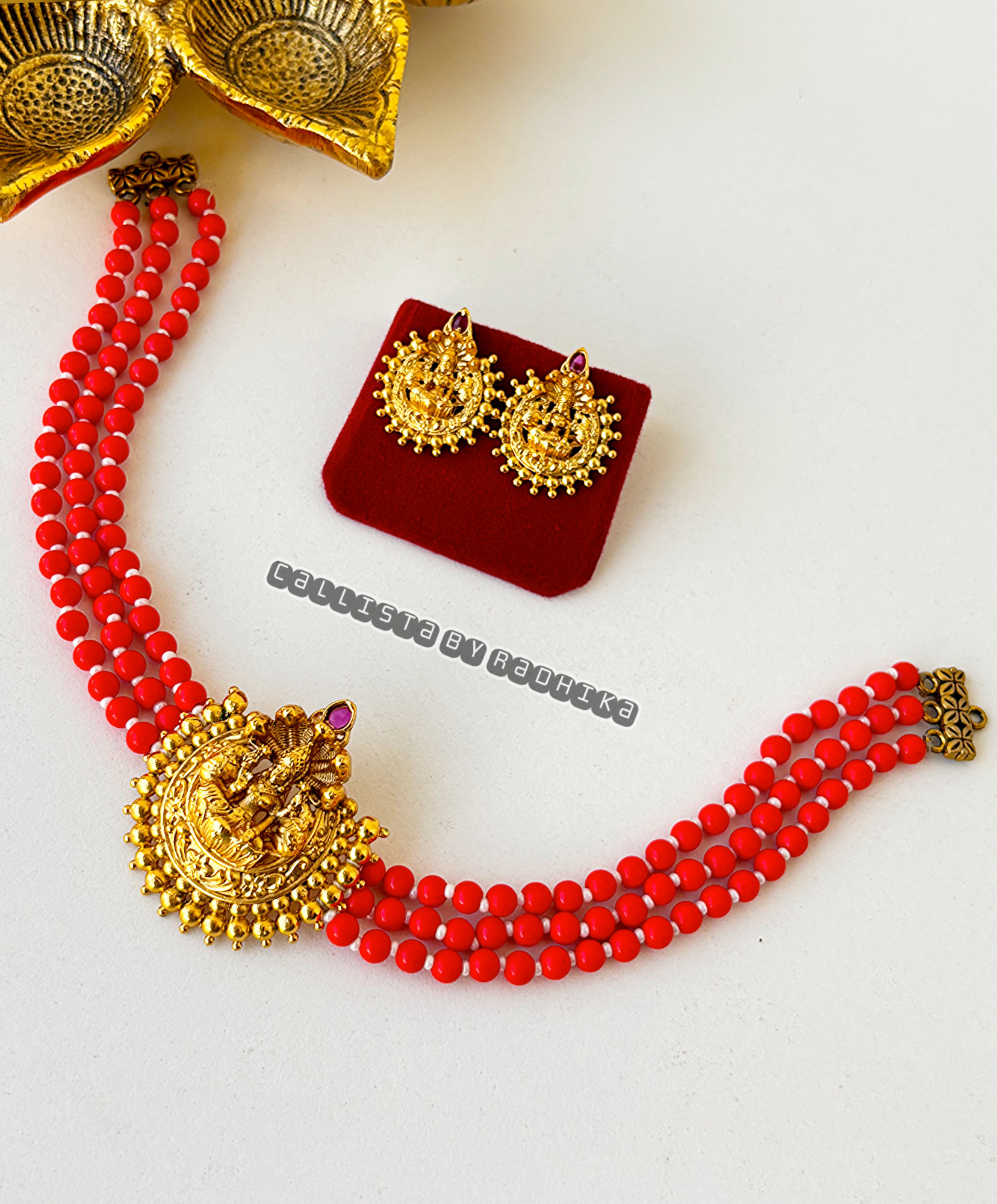 Gold Polish/Temple Long Neckpiece(GP-052)