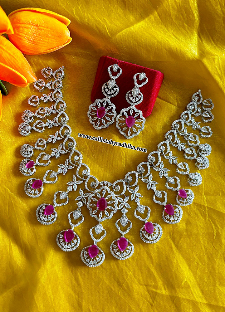 Image of Ruby pink Grand AD Necklace