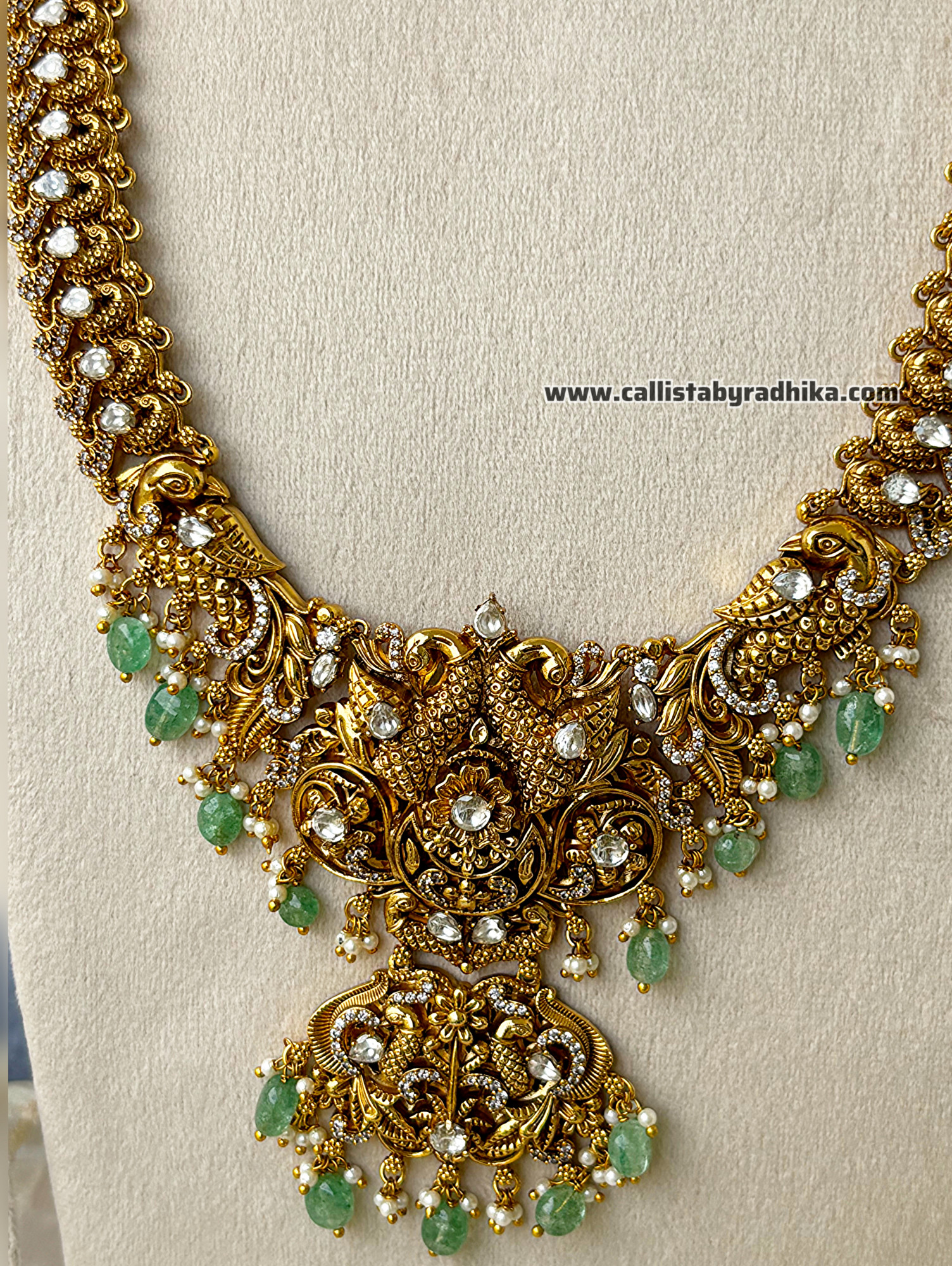 Moissanite Bridal Long Neckpiece