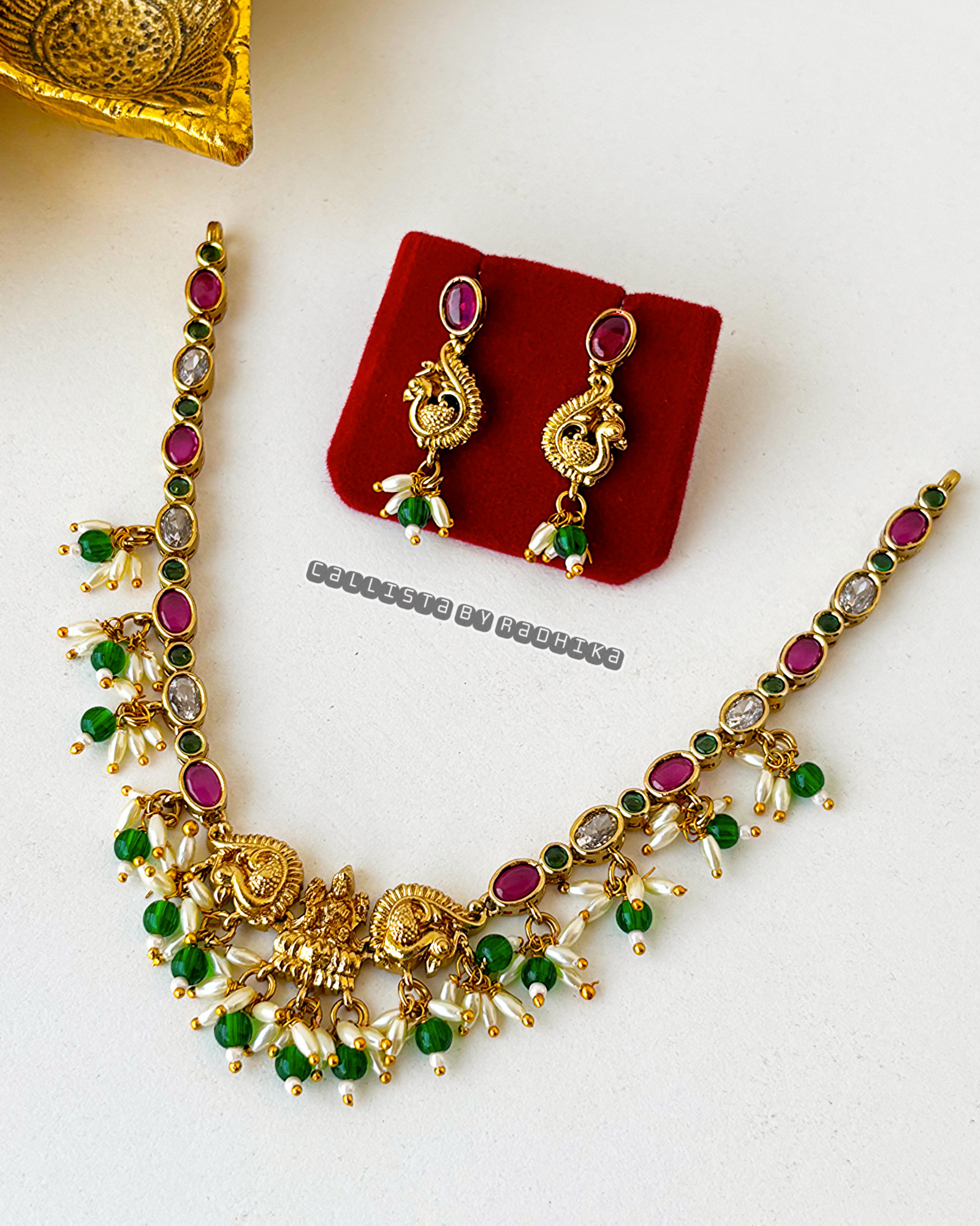 Gold Polish/Temple Long Neckpiece(GP-035)