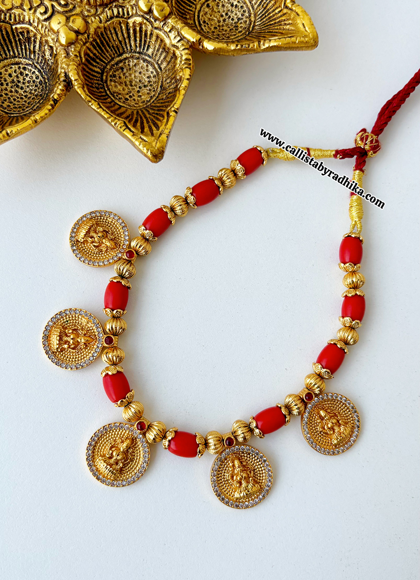 Coral Coin Neckpiece