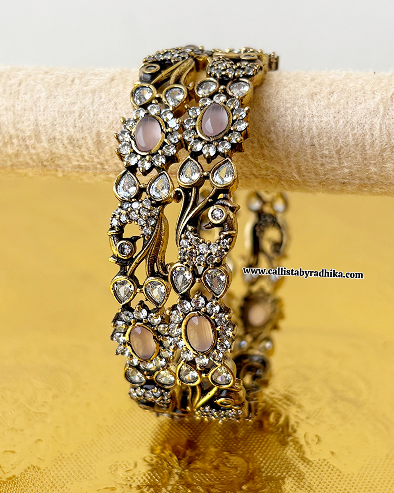 Victorian Bangle  Blush Pink