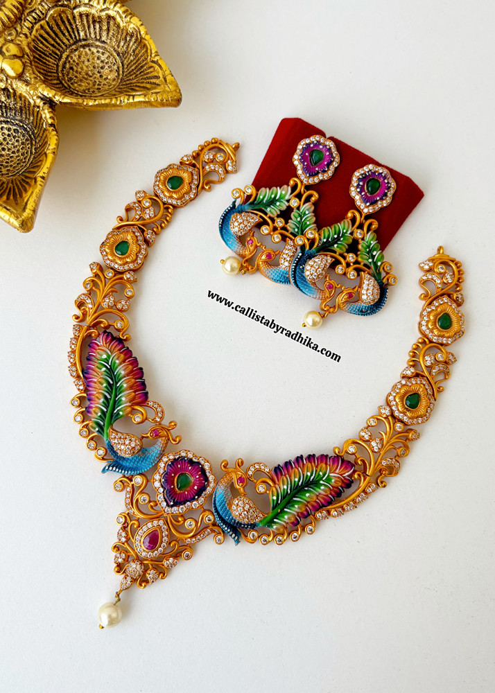 Image of Temple Hand painted Neckpiece