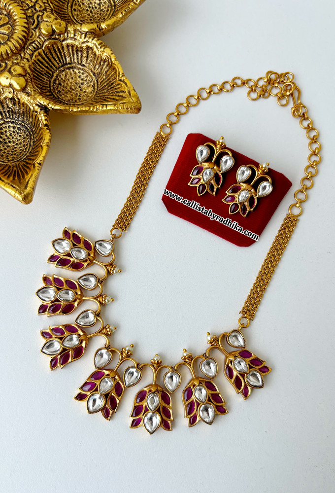Image of Jadau Replica Stone Neckpiece