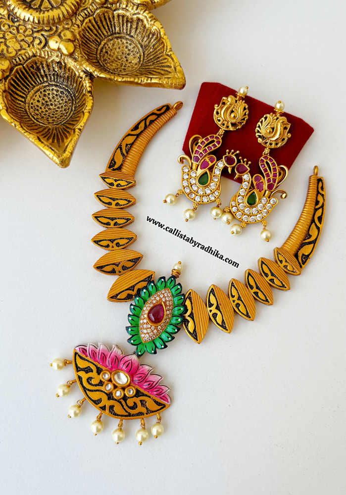 Image of Temple Hand Painted Neckpiece