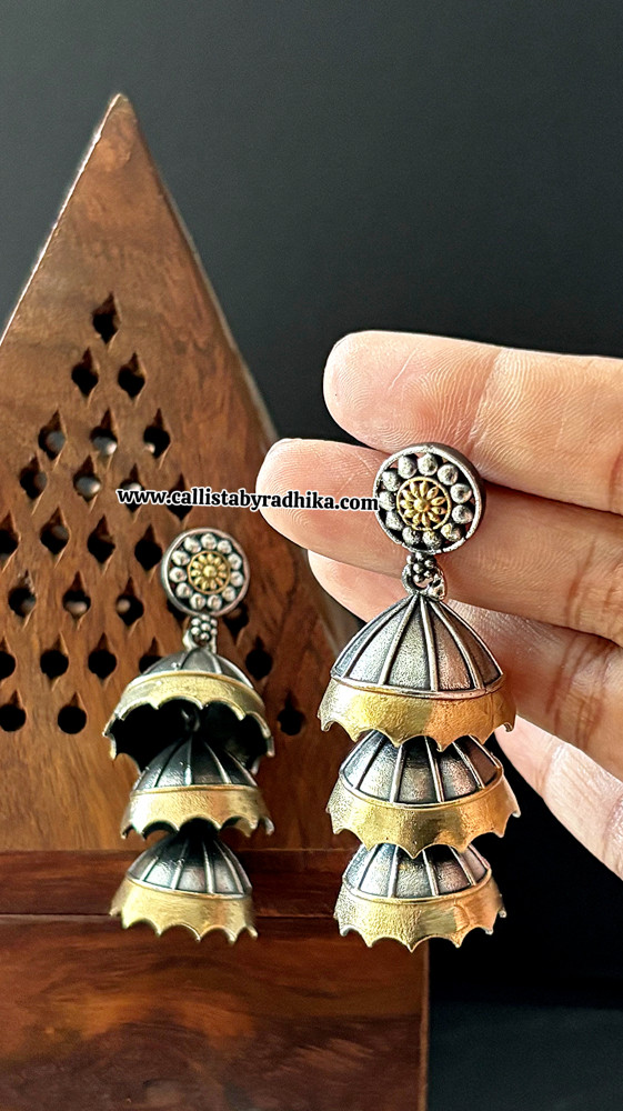 Image of Dual Tone Earrings