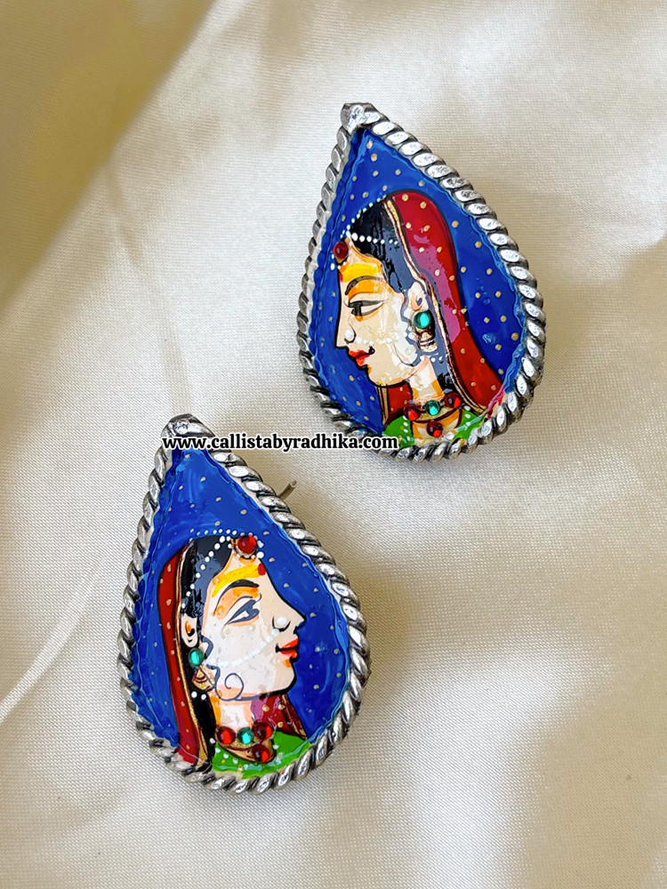 Image of Hand-painted Raja Rani Studs
