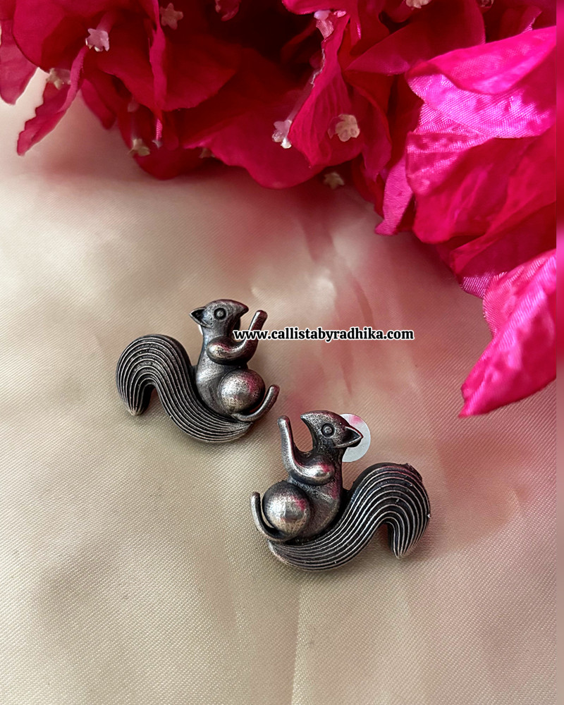 Image of Solid silver Squirrel Stud