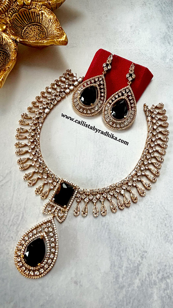 Image of Black Stone AD Necklace