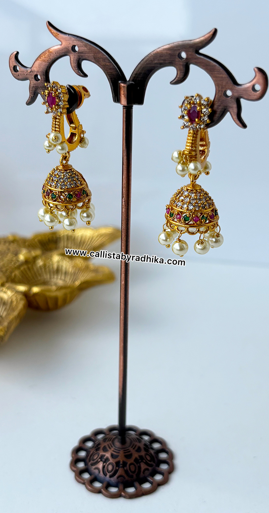 Gold Polish Jhumka