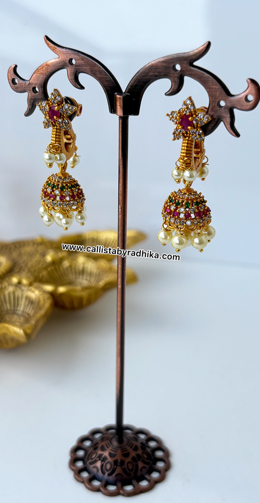 Gold Polish Jhumka