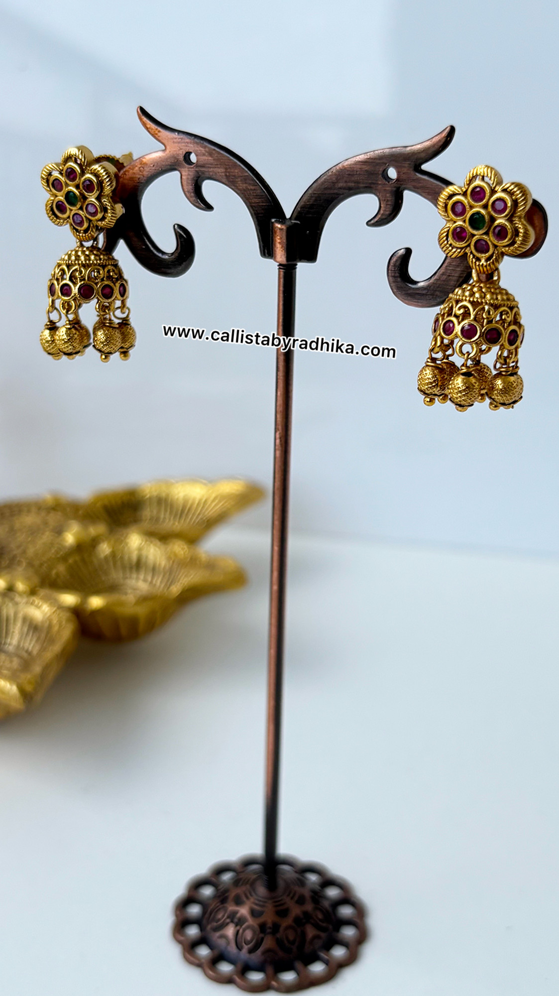 Gold Polish Jhumka