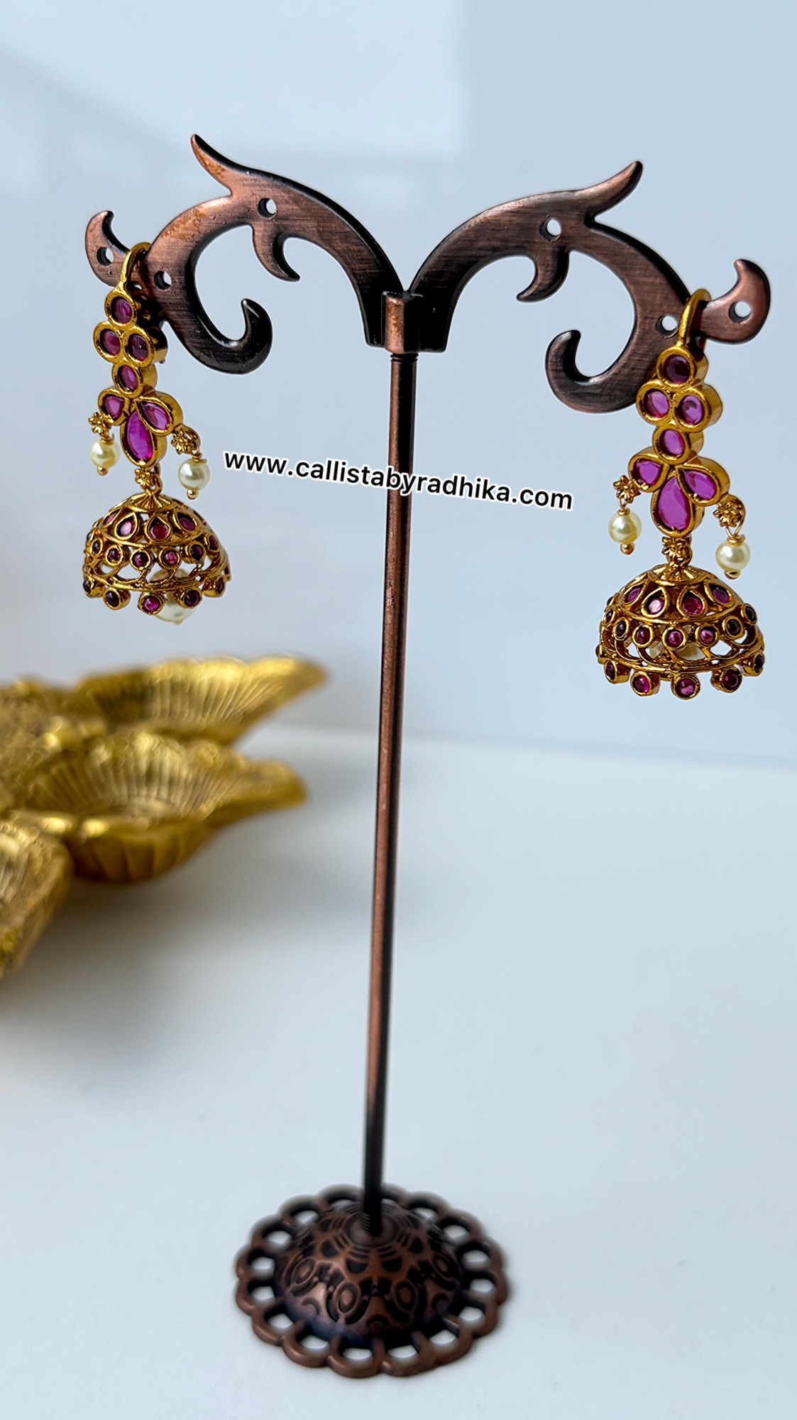 Gold Polish Jhumka
