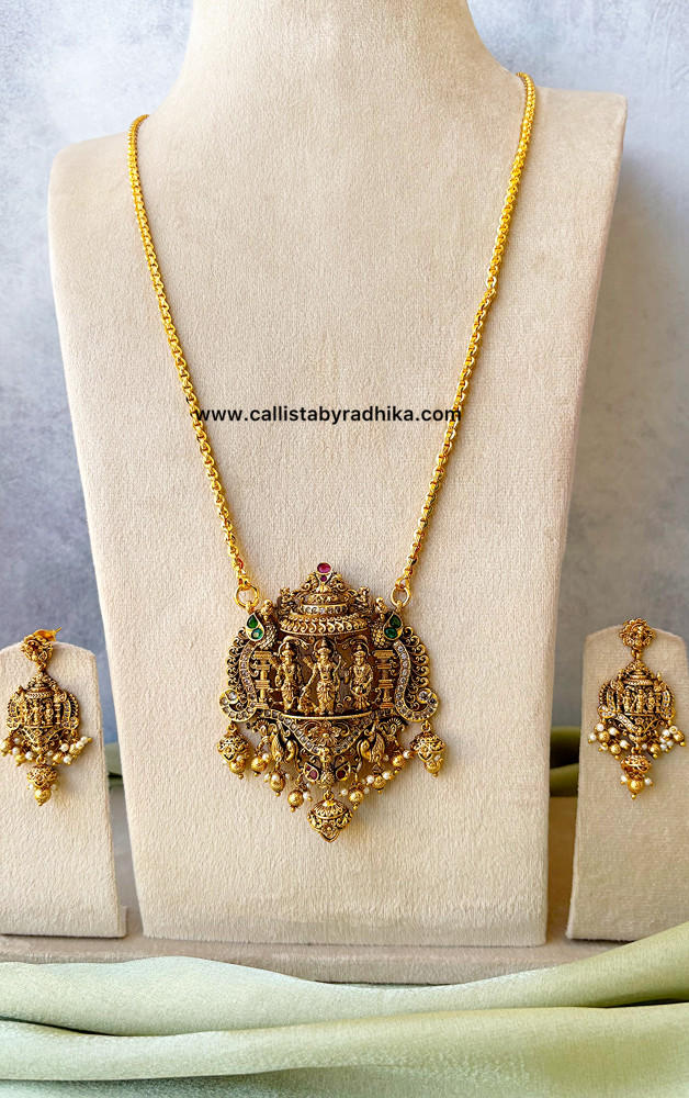 Image of Long Ram Pariwar Chain Pendant Set