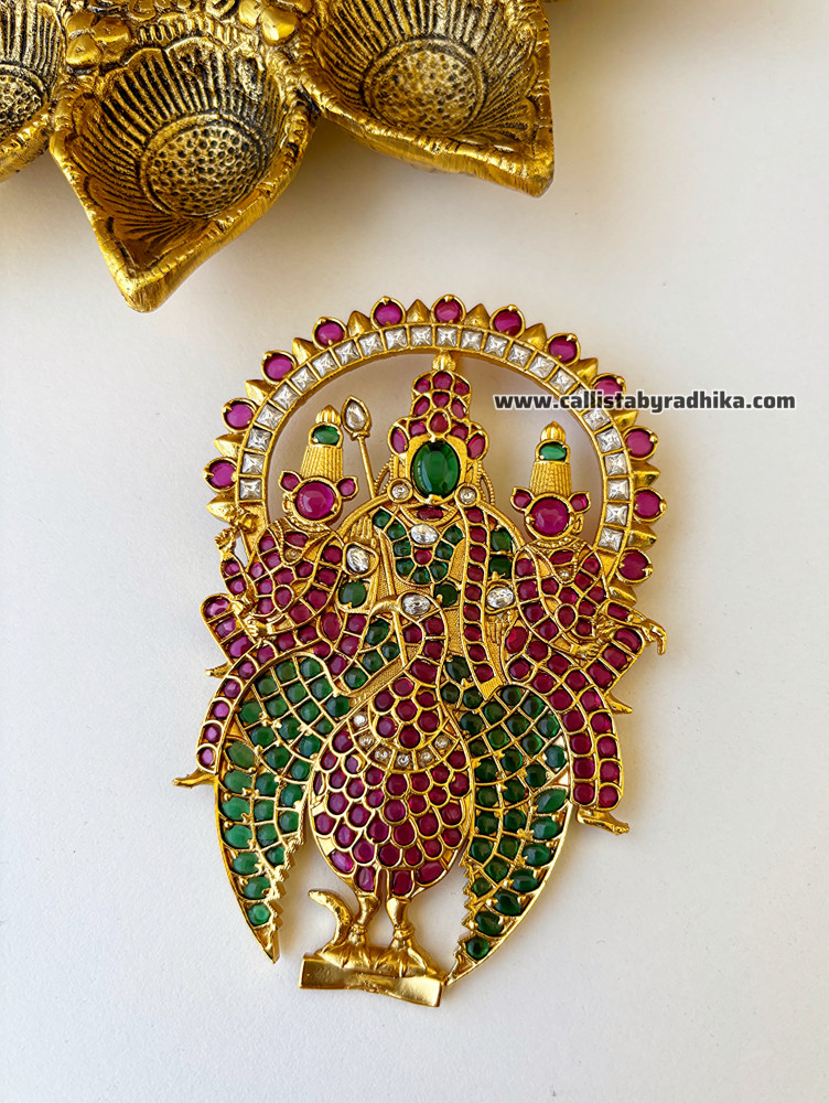 Image of Subramanya Swamy Gold Polish Pendant (GPP-018)