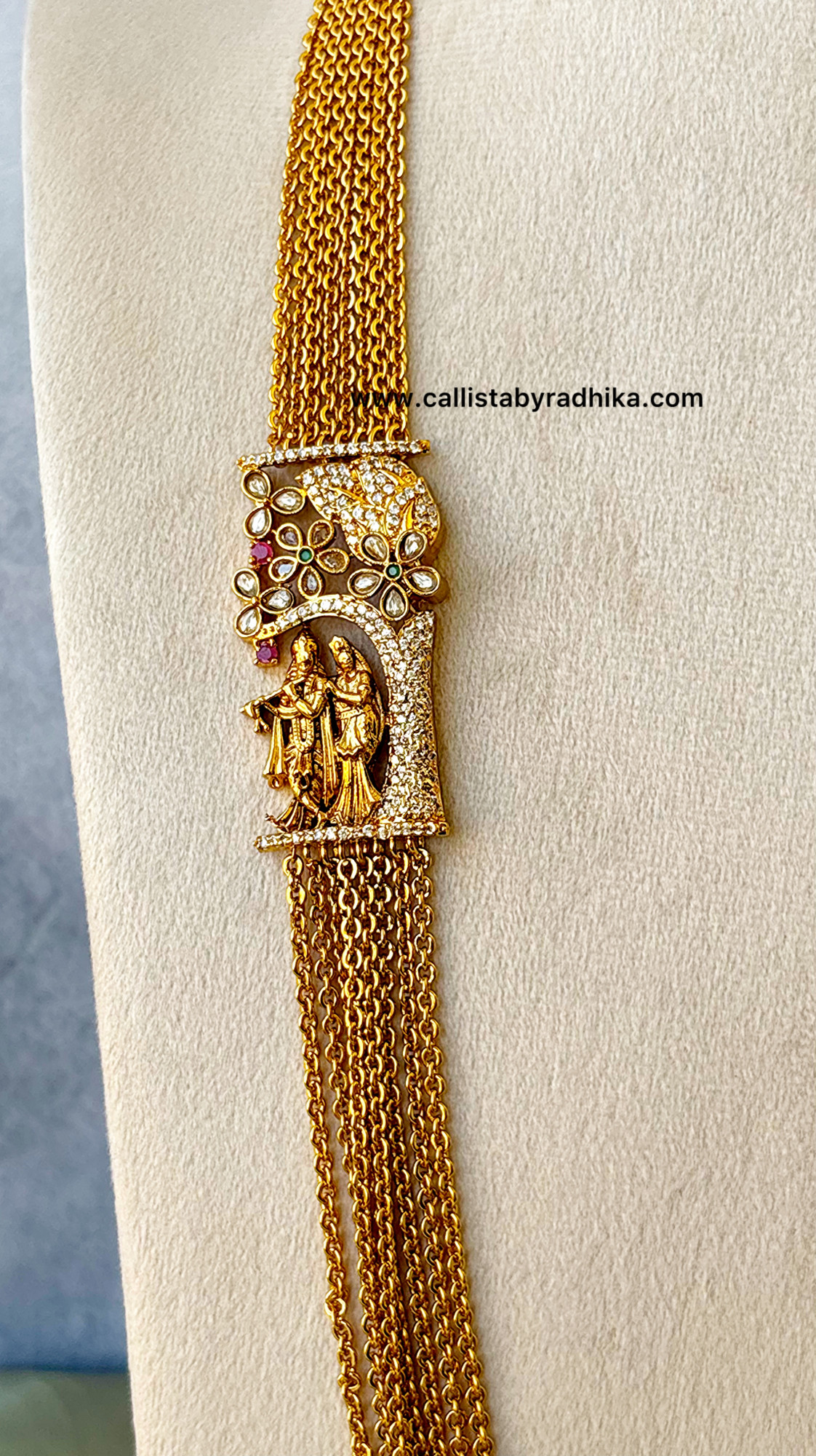 AD Radha Krishna Mogappu Necklace