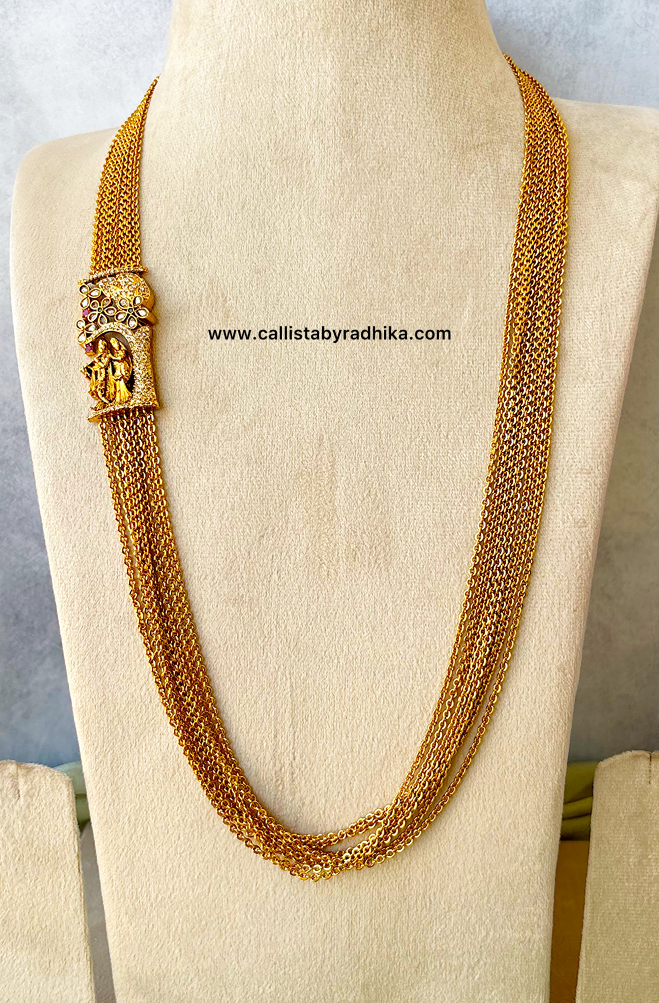 AD Radha Krishna Mogappu Necklace