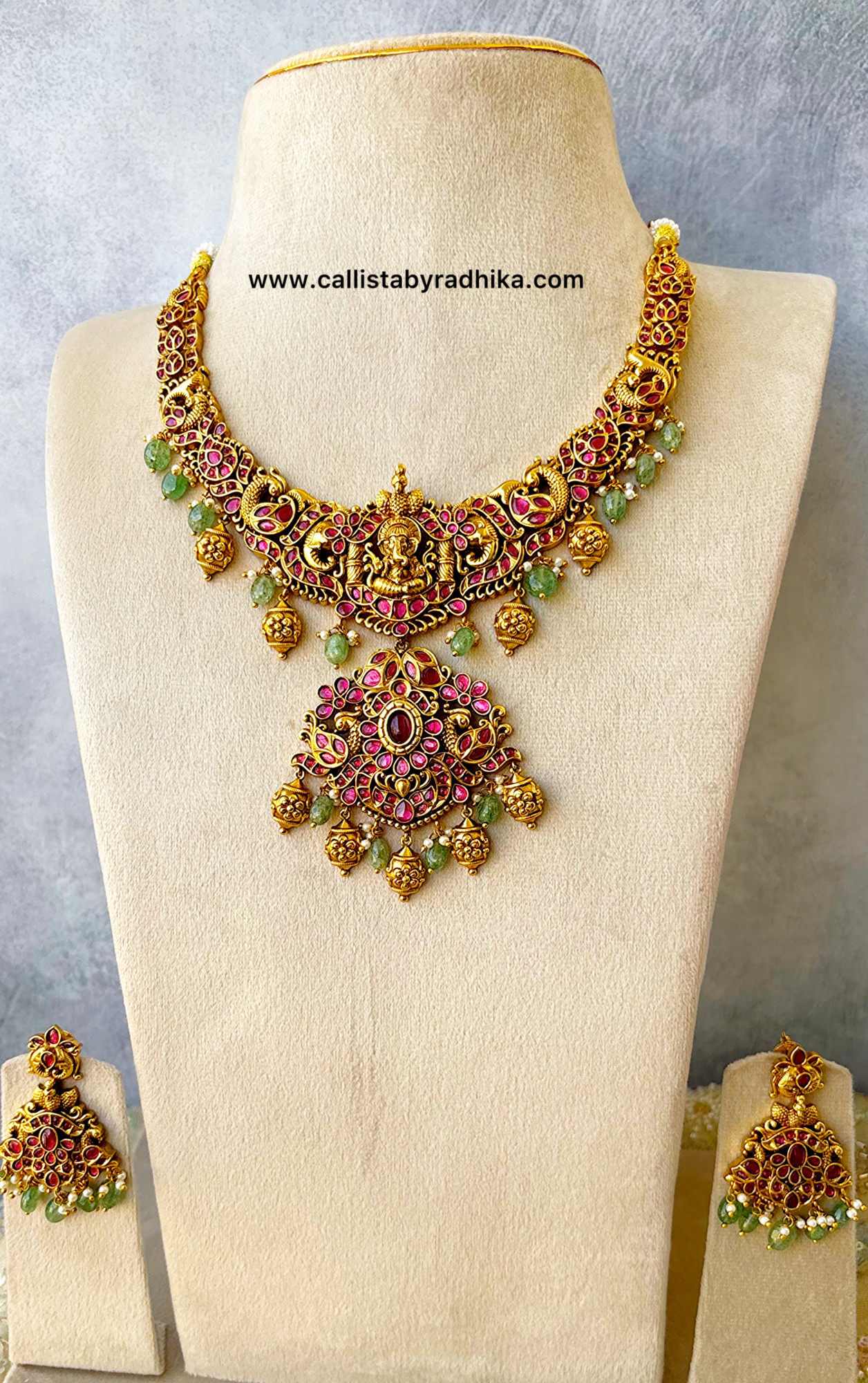 Ganesha Jadau Haaram Set