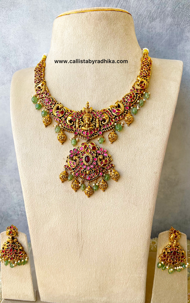 Image of Ganesha Jadau Haaram Set