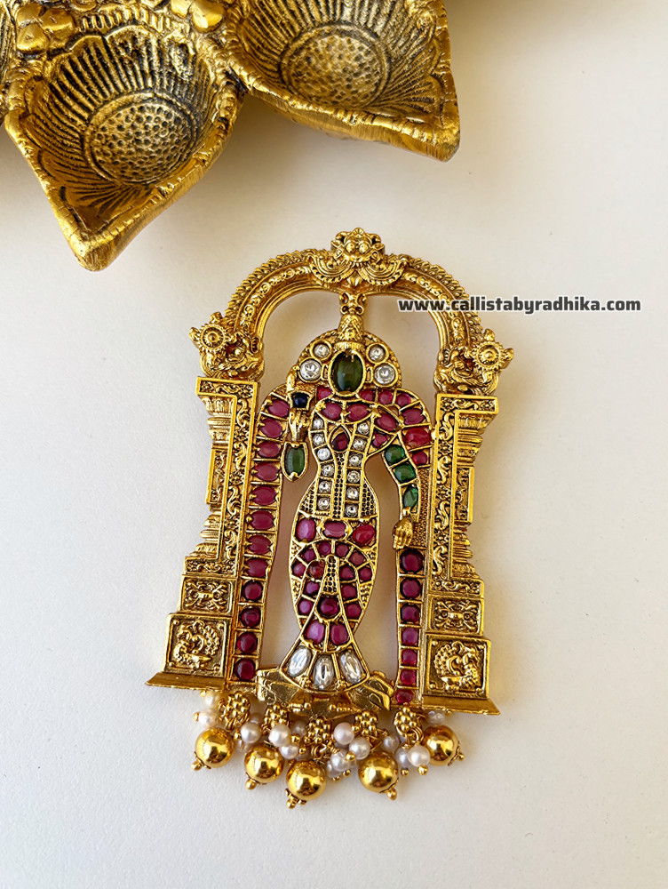 Image of Meenakshi Amman Gold Polish Pendant (GPP-016)