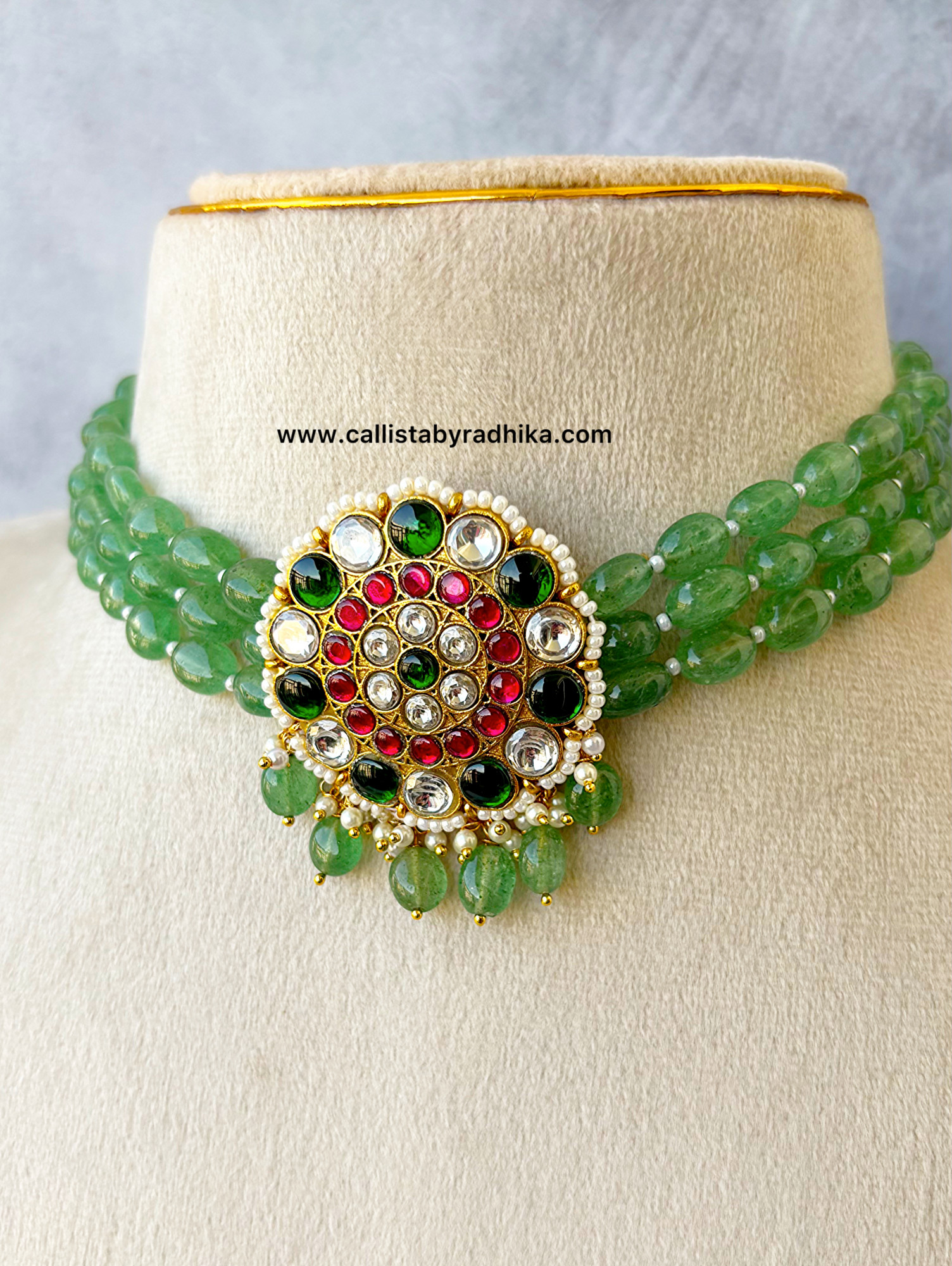 Jadau Green Choker