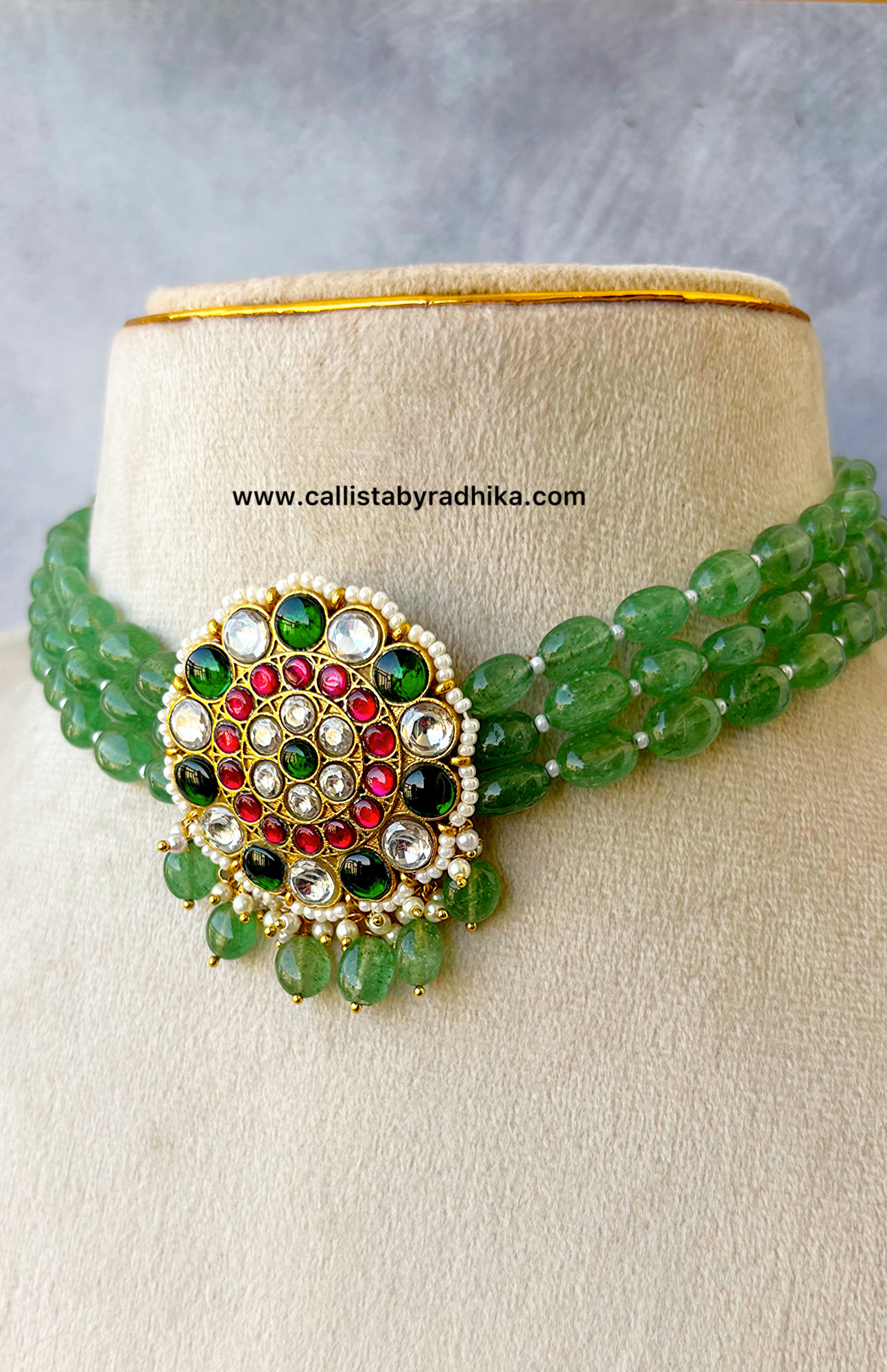 Jadau Green Choker