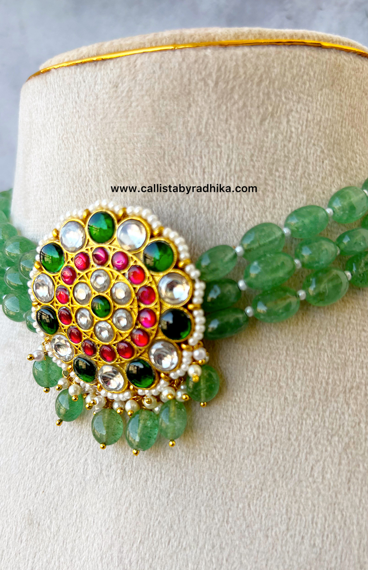 Jadau Green Choker