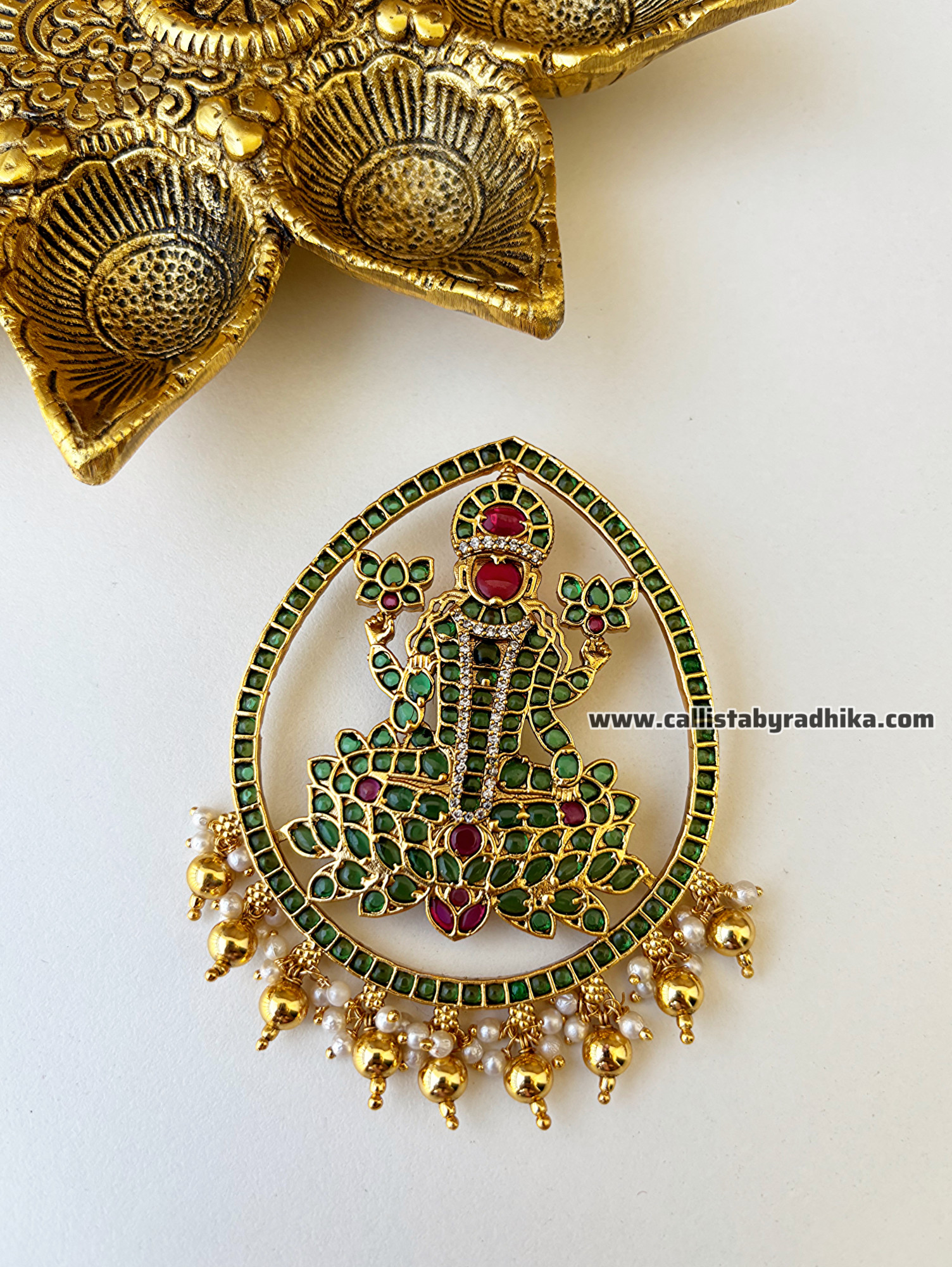 Maha Laksmi Gold Polish Pendant (GPP-014)