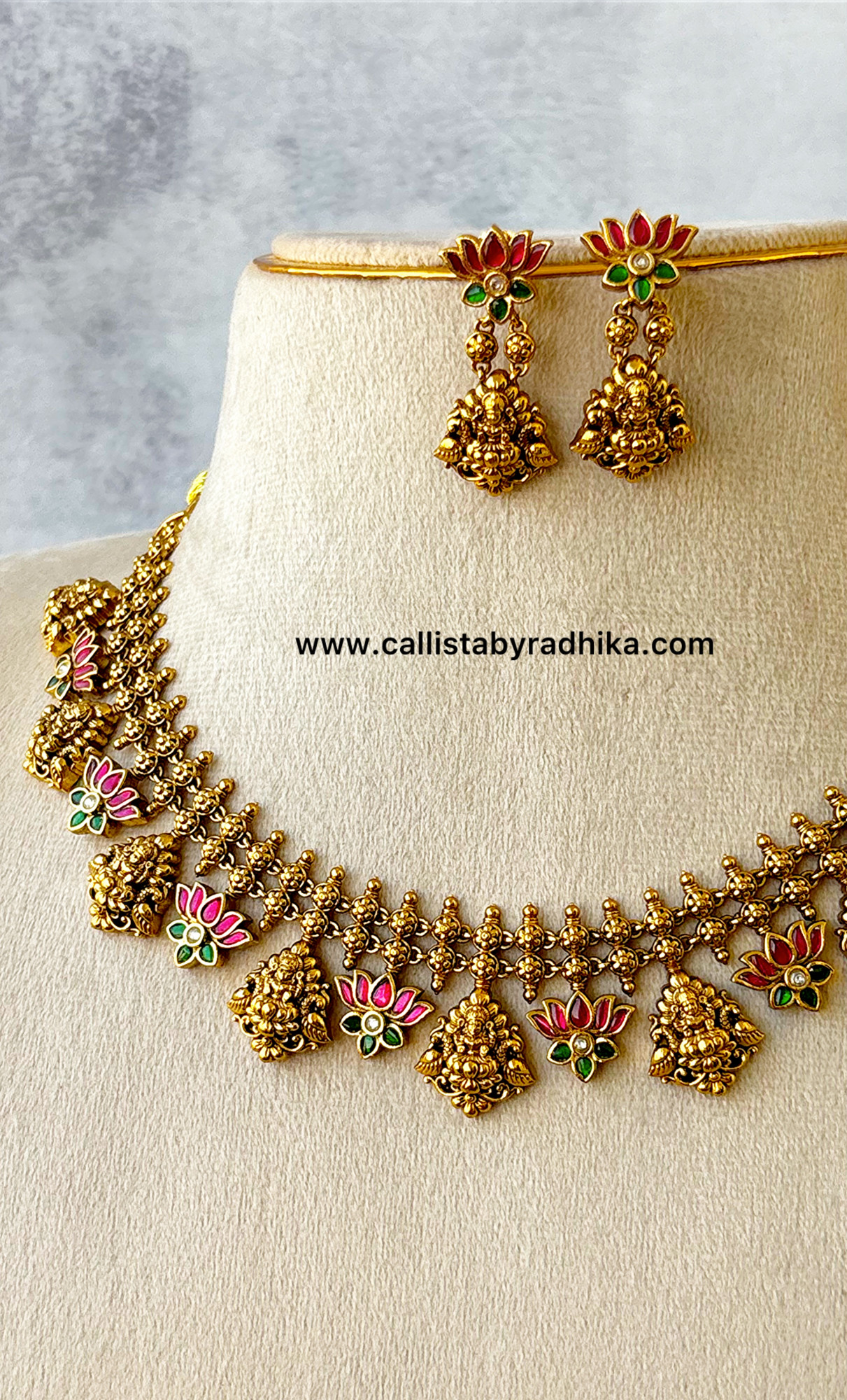 Jadau Lotus Necklace