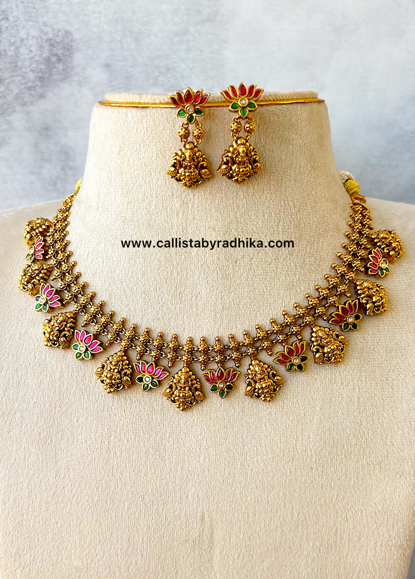 Jadau Lotus Necklace
