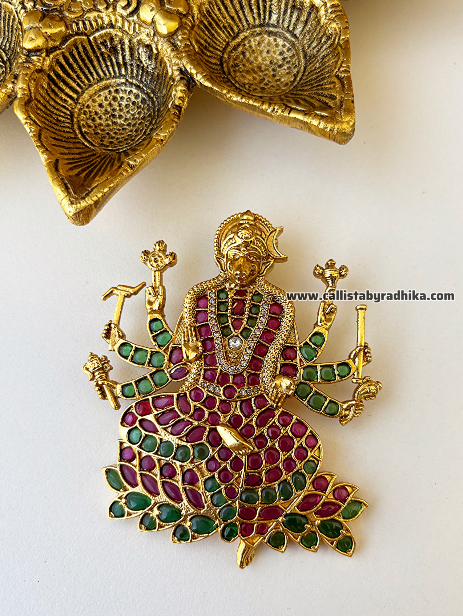 Varahi Amman Gold Polish Pendant GPP011