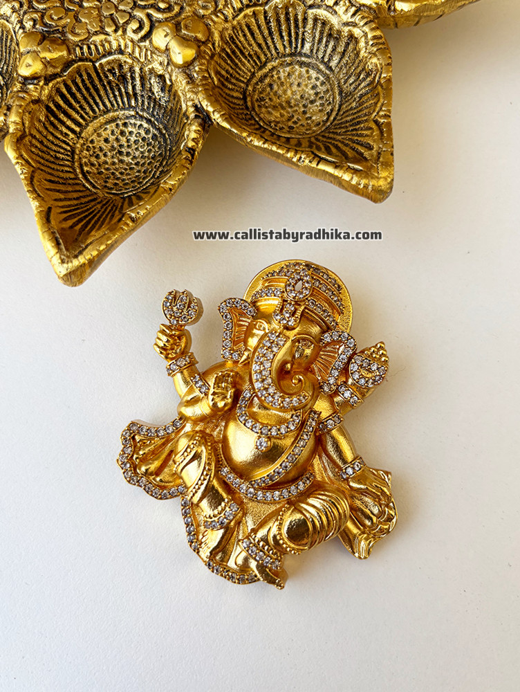 Image of Ganesha Gold Polish Pendant (GPP-006)