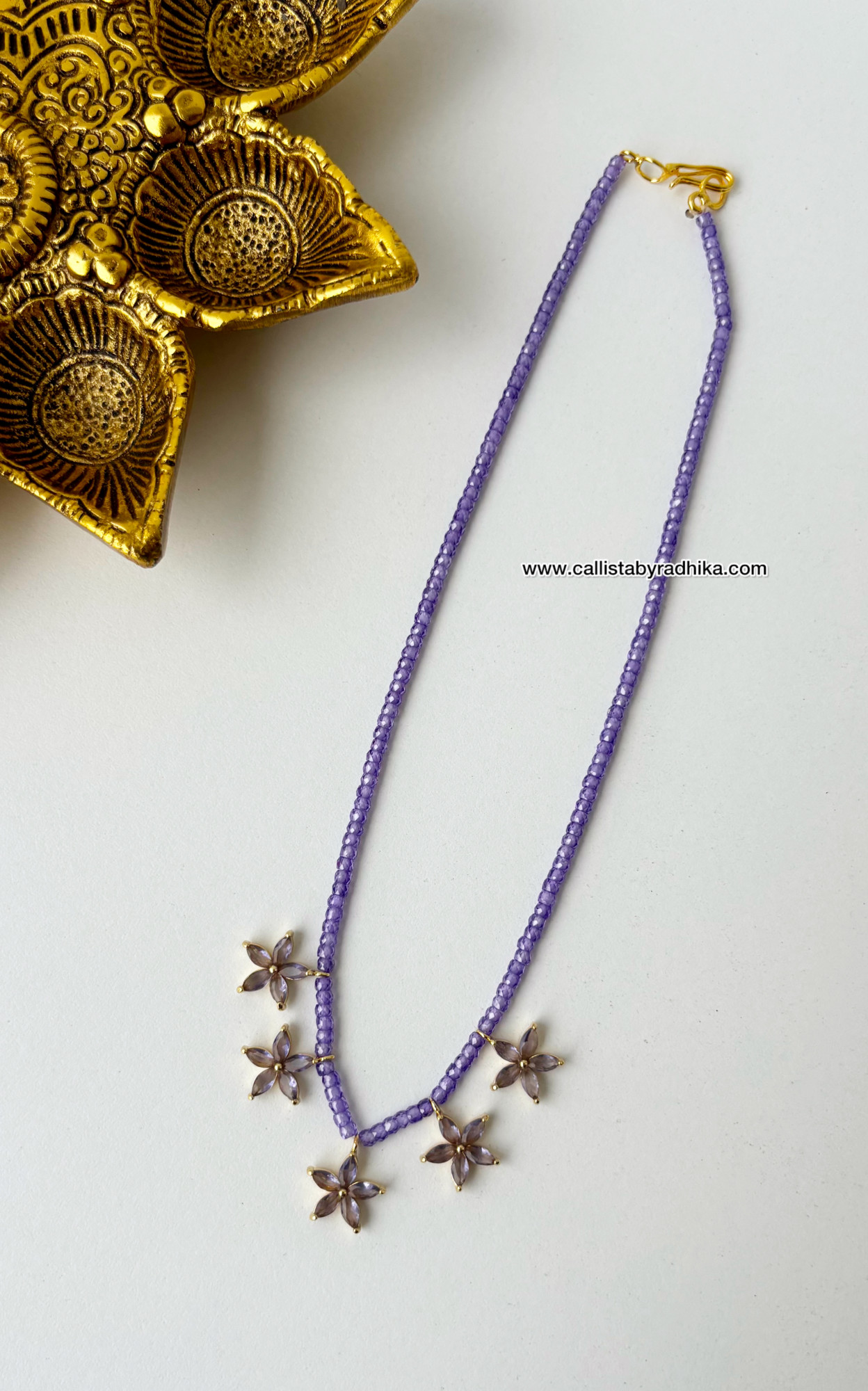 Swaroski Short Flower Necklace