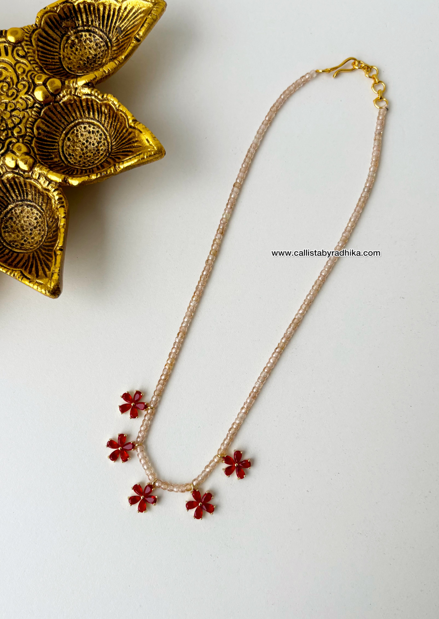 Swaroski Short Flower Necklace