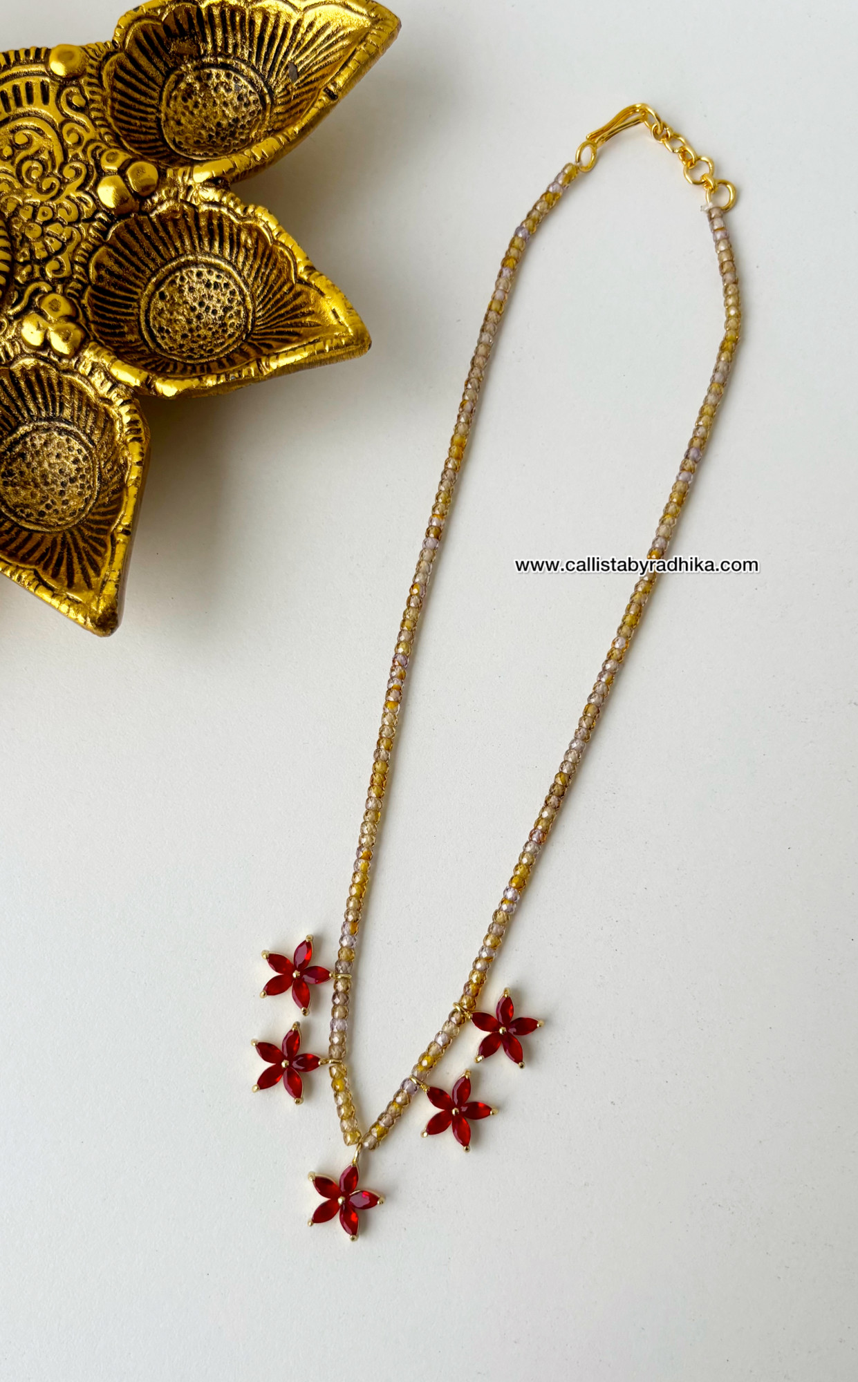 Swaroski Short Flower Necklace