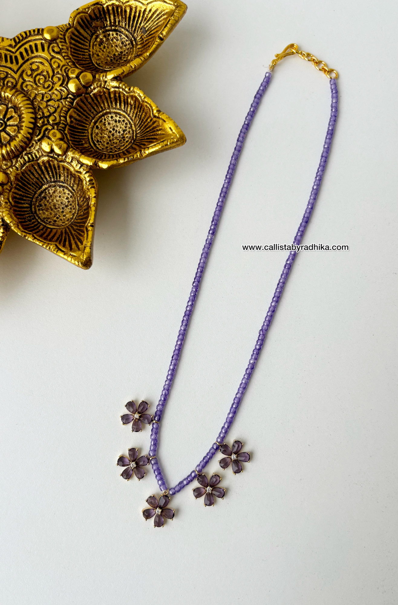 Swaroski Short Flower Necklace