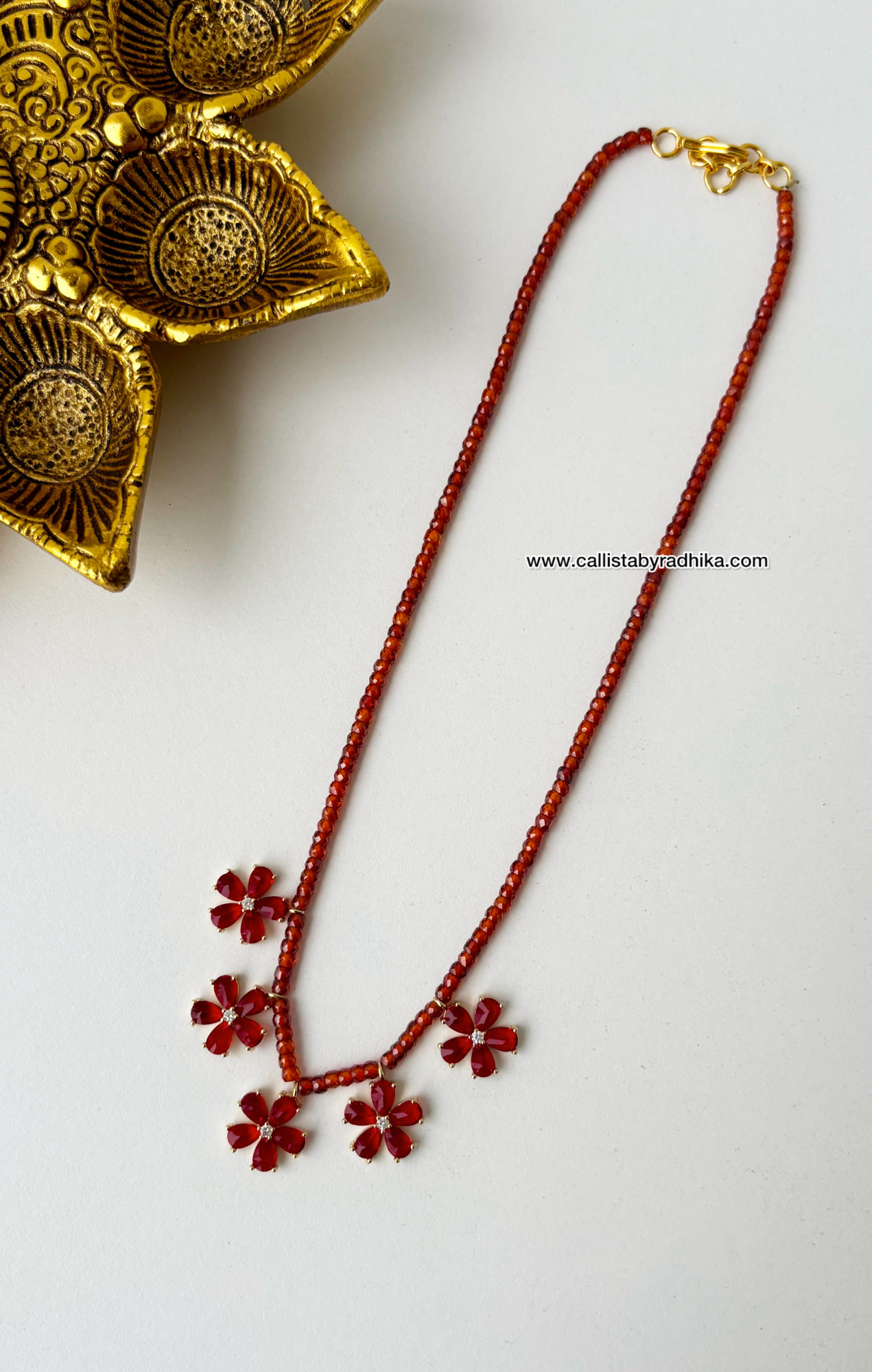 Swaroski Short Flower Necklace