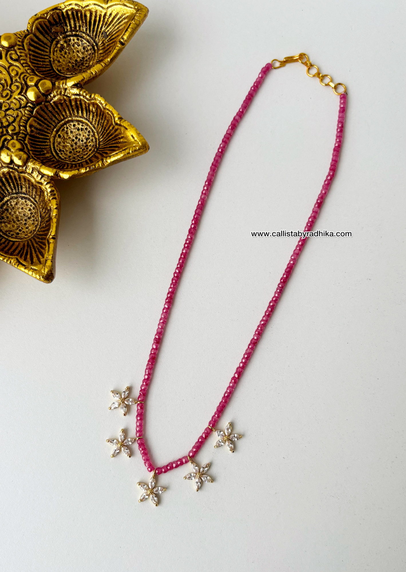 Swaroski Short Flower Necklace