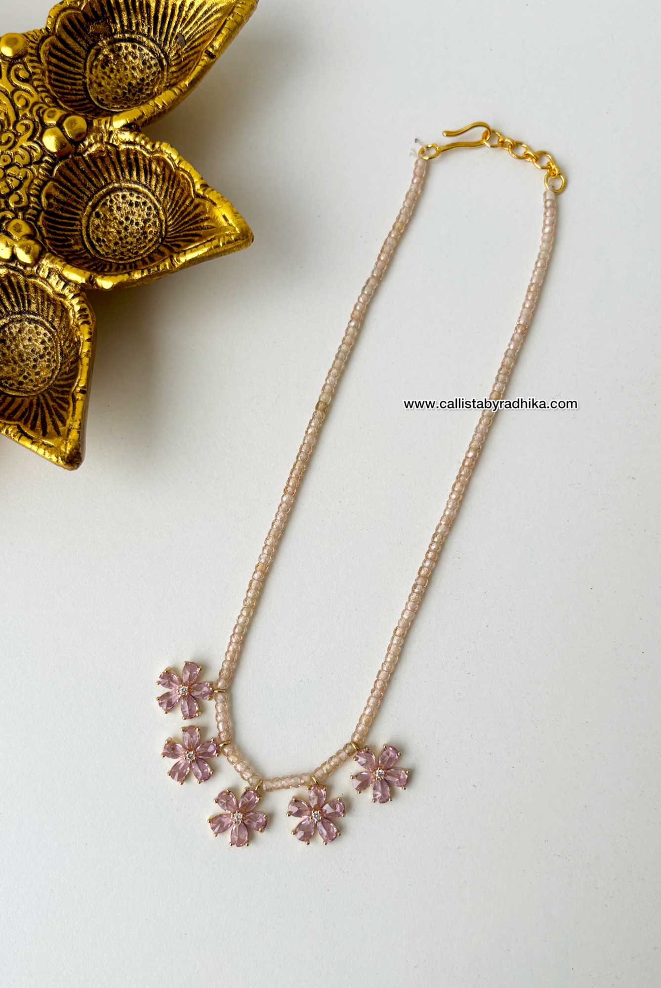 Swaroski Short Flower Necklace