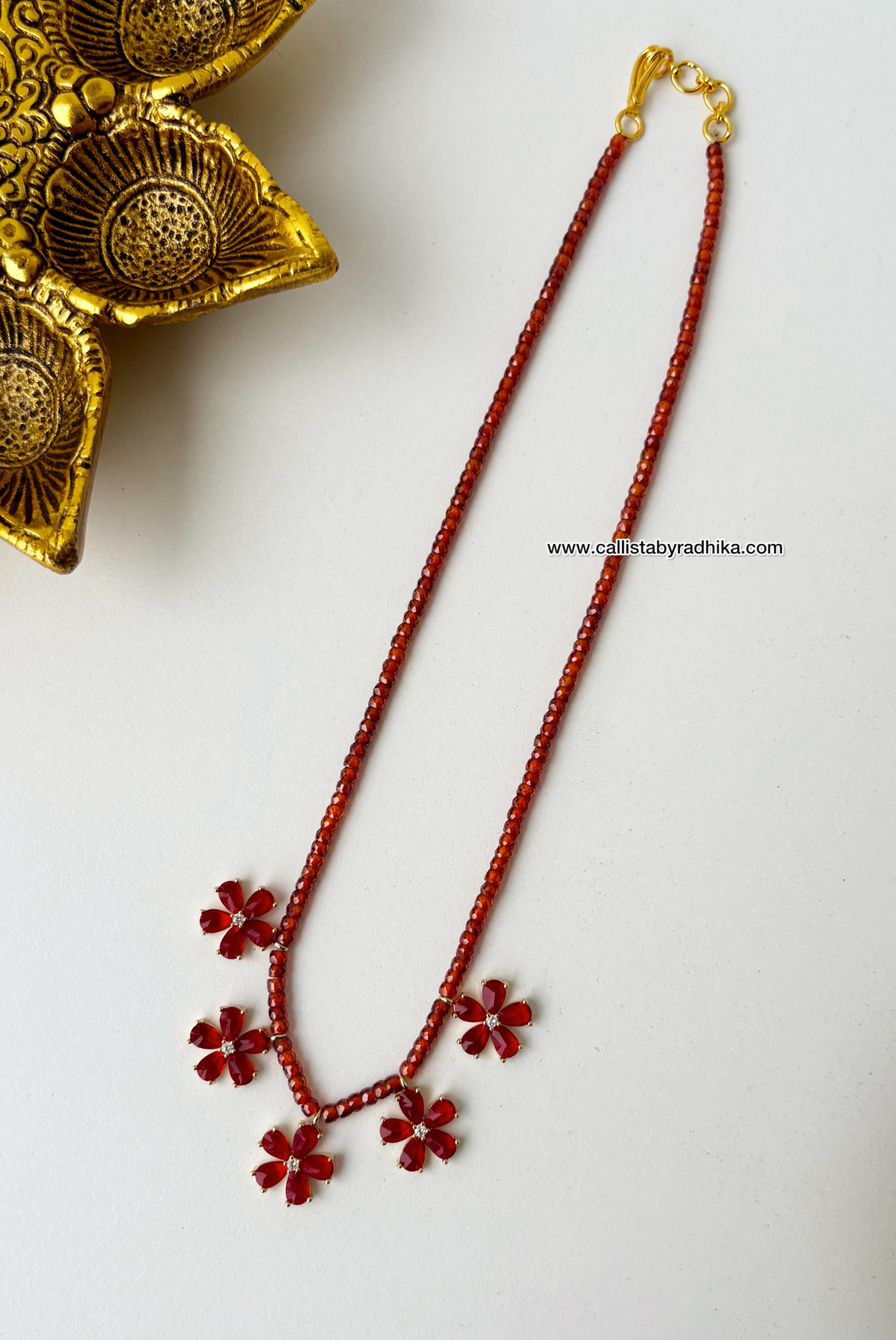 Swaroski Short Flower Necklace
