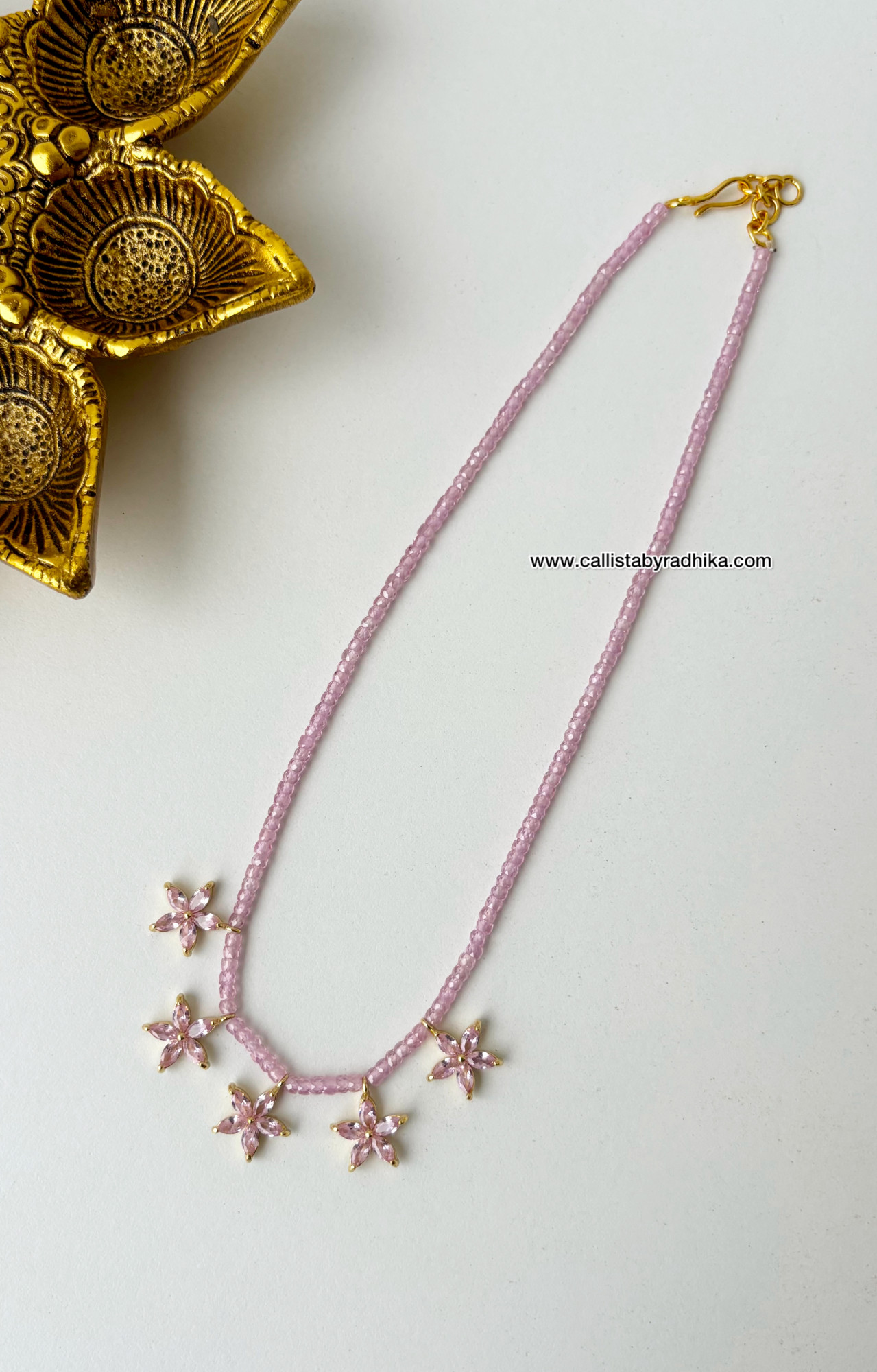 Swaroski Short Flower Necklace