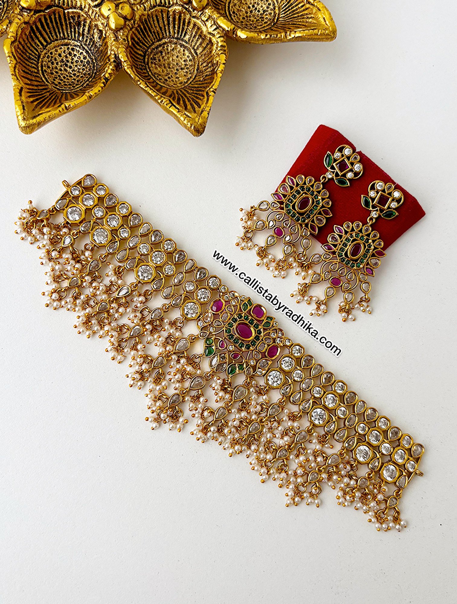 Jadau Replica Stone Choker
