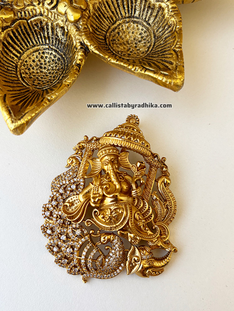 Image of Ganesha Gold Polish Pendant (GPP-001)