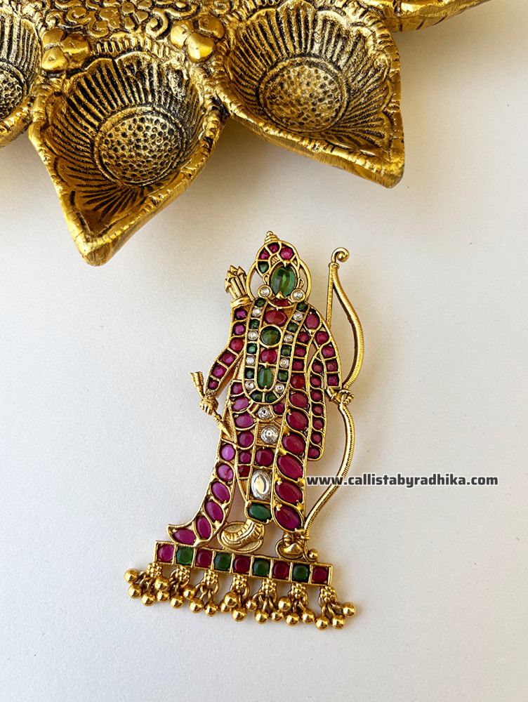 Image of Shri Ram Gold Polish Pendant (GPP-010)