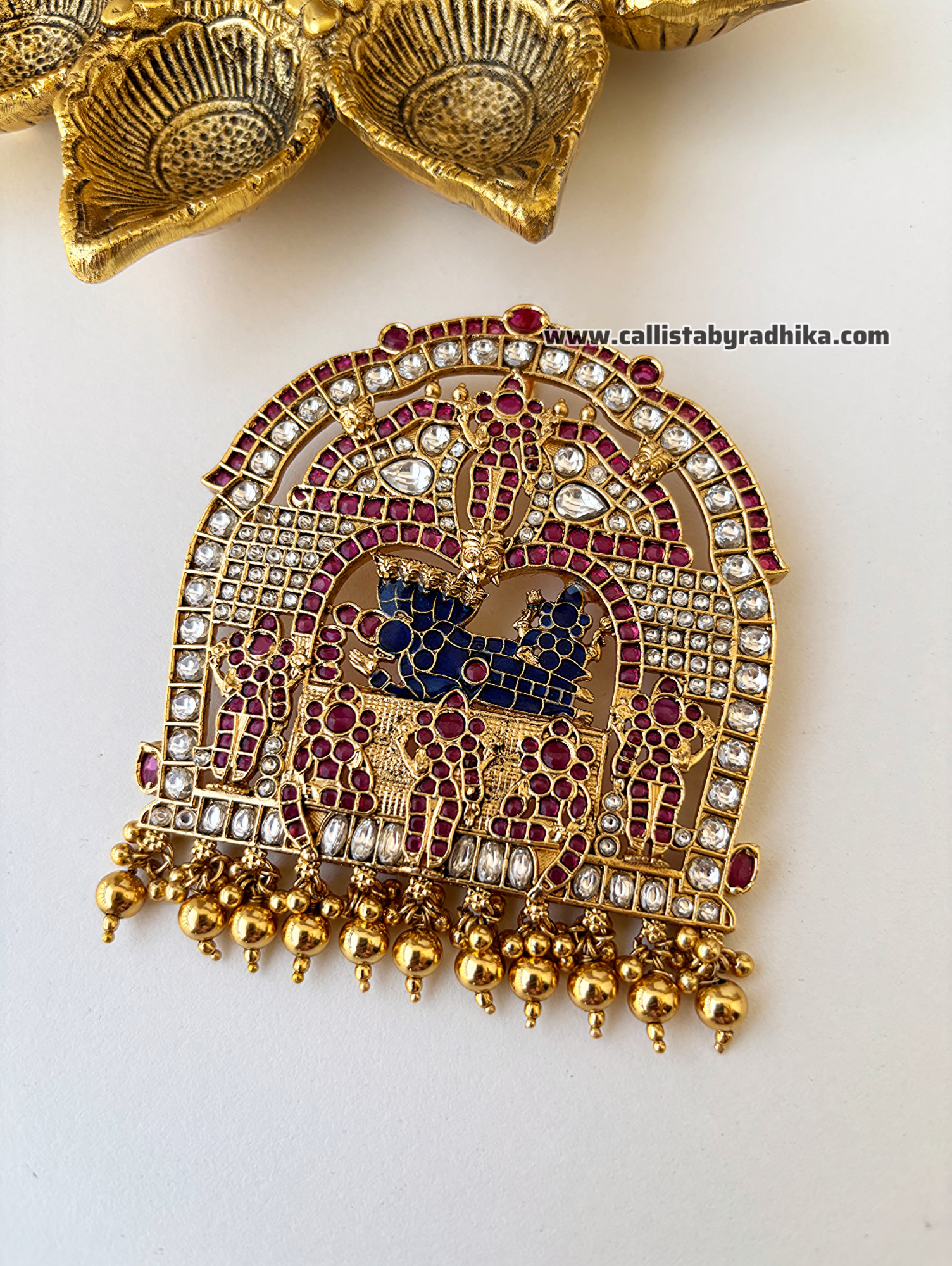 Sri Ranganathar/Padmanabhaswamy Gold Polish Pendant (GPP-009)