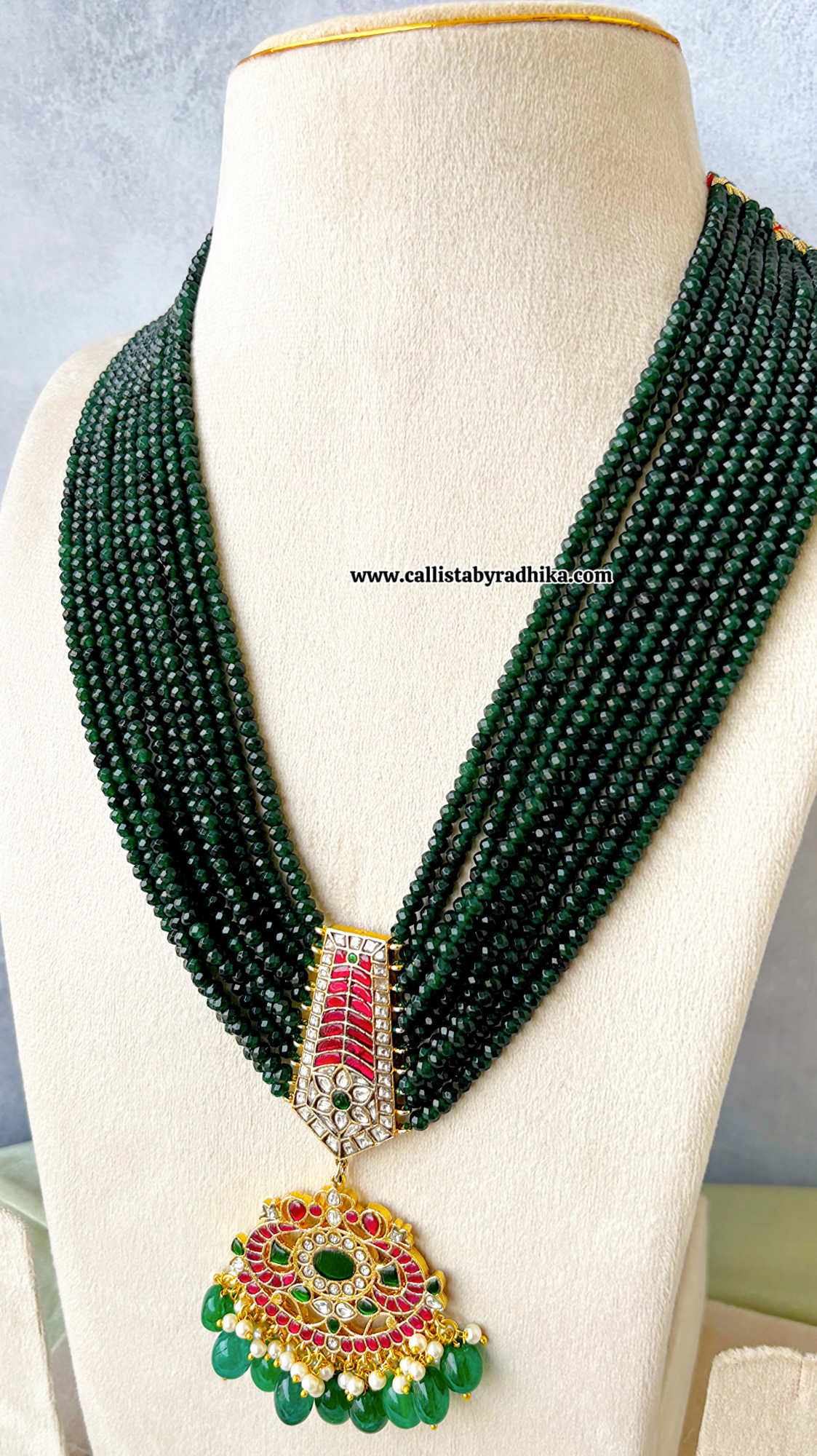 Green Onyx Jadau Haaram