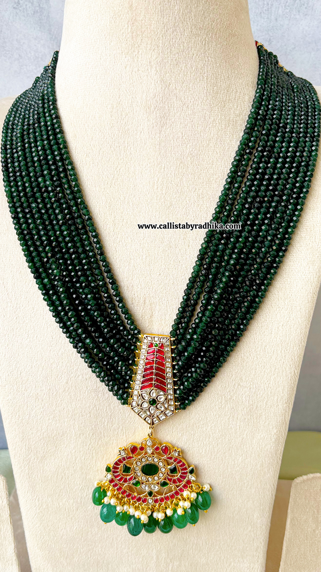 Green Onyx Jadau Haaram