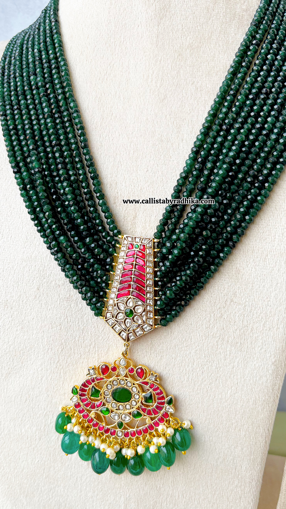 Green Onyx Jadau Haaram