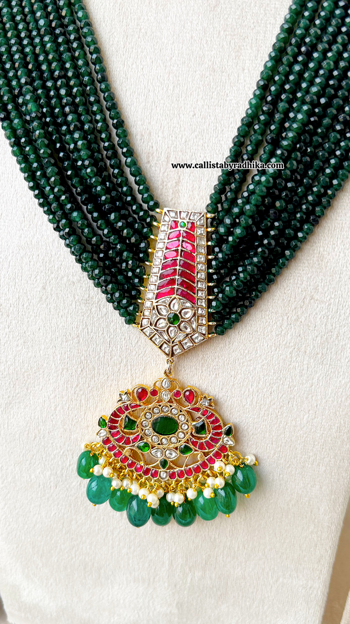 Green Onyx Jadau Haaram